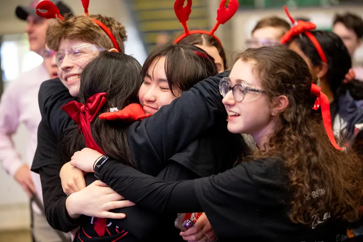 Celebrating after winning our last match of the competition season at DCMP